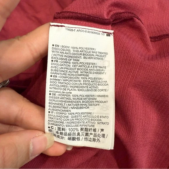 Arc'teryx Kapta Top Short Sleeve Shirt Dark Magenta Pink Womens XL Athletic - Picture 9 of 9